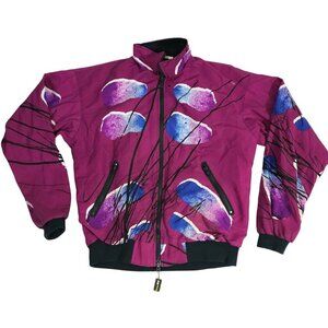 Vintage Vomax Ski Full Zip Jacket Team Berkshire Nordic Large L Made In USA